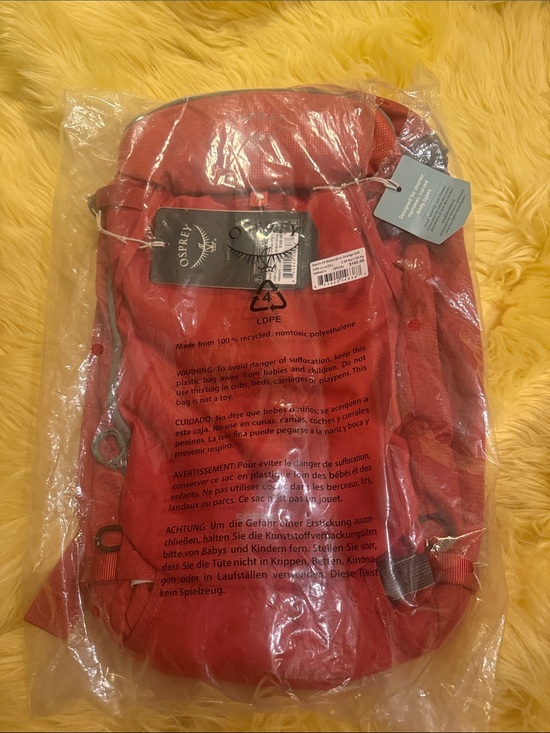 OSPREY NWT SOPRIS EMBERGLOW ORANGE Backpack Brand New in Package! main image 7